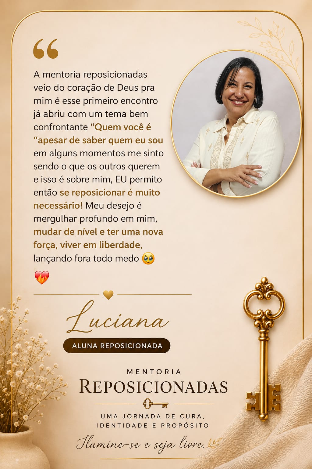 Depoimento de aluna da Mentoria Reposicionadas 4